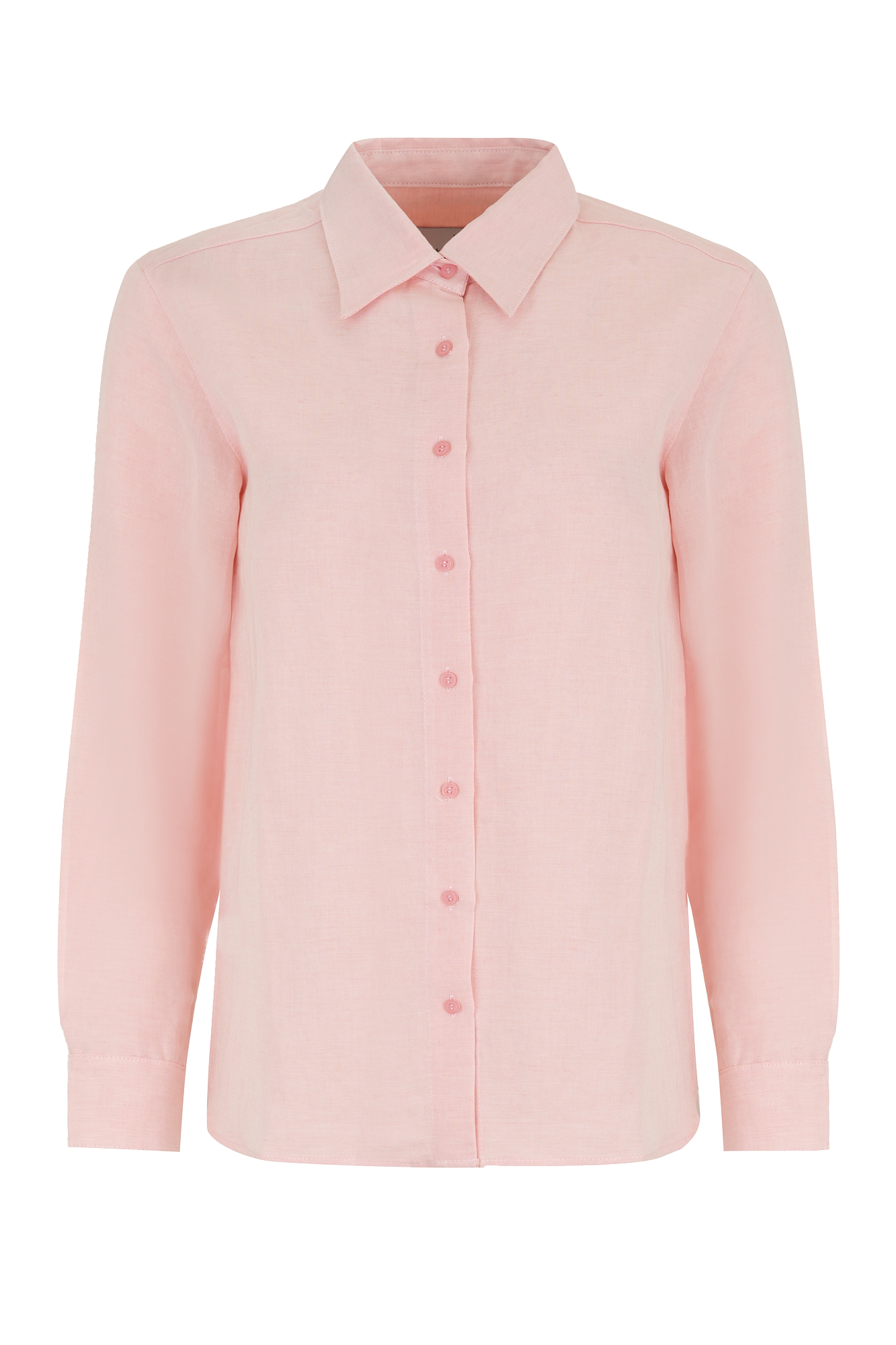 Pink button-up shirt with a classic collar and long sleeves. This stylish and versatile shirt is ideal for both casual and formal occasions. Made from comfortable fabric.