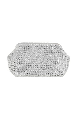 Silver Glow Macramé Bag