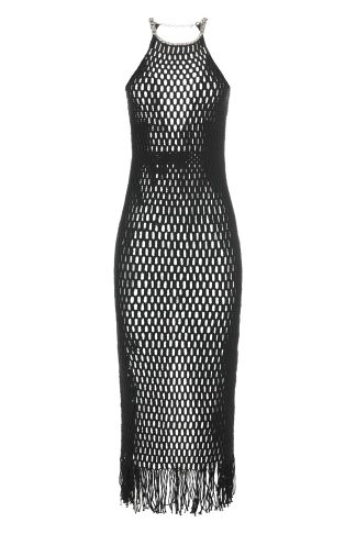Midnight Net Macramé Dress