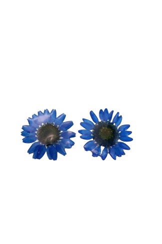Azure Daisy – Blue Daisy Earrings