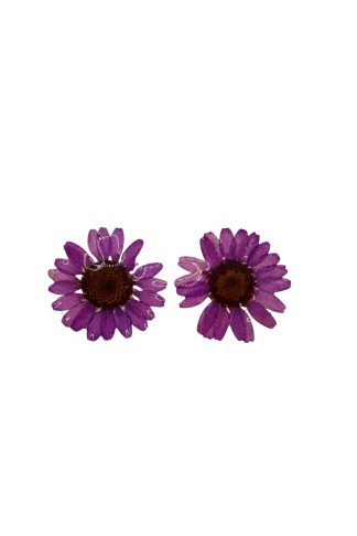 Violet Dream – Purple Daisy Earrings