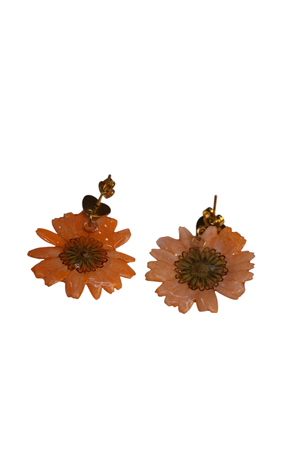 Sunrise Tangerine – Orange Blossom Earrings - Image 2