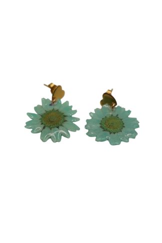 Mint Blossom – Mint Daisy Earrings