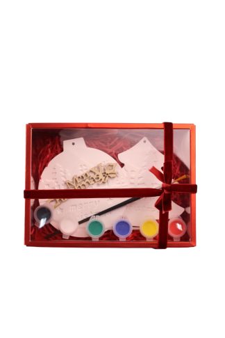 Creative Christmas Painting Set – 2 Eco Plaster Ornaments